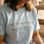 Runs the Boardroom. Negotiates Bedtime. – Adult Tee