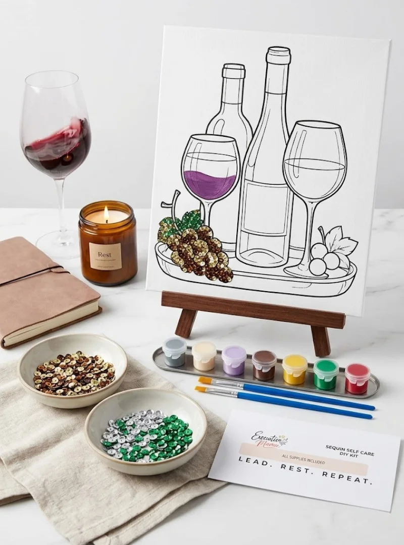 Spark Romance & Creativity: 11×14 Date Night Sequin Self-Care DIY Kit