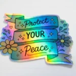 Protect Your Peace Rainbow Shine Die-Cut Sticker